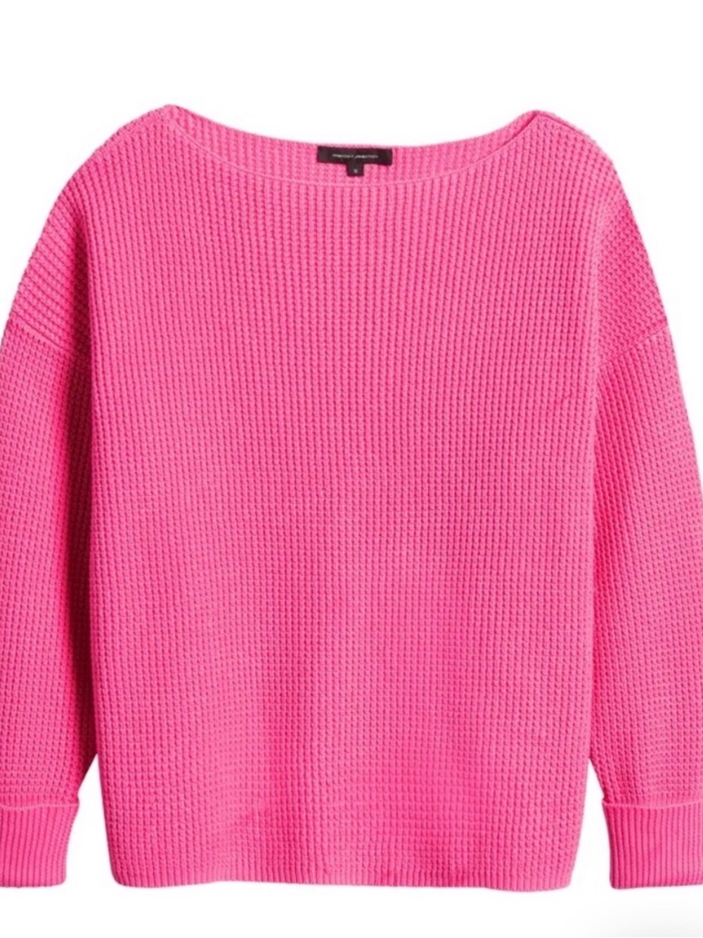 French Connection Millie Mozart Waffle Knit Sweater Aurora Pink Women’s Small